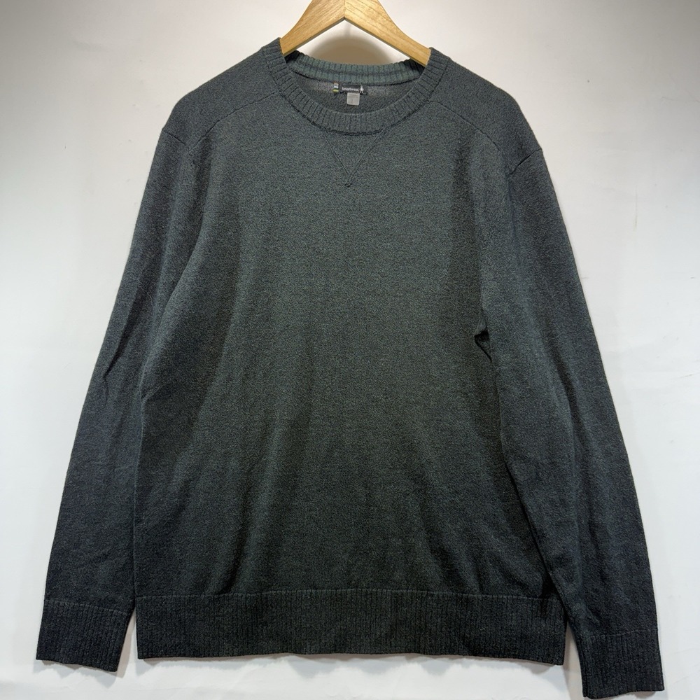 Smartwool Men's Size L Dark Green Sweater Wool Blend Pullover Crewneck
